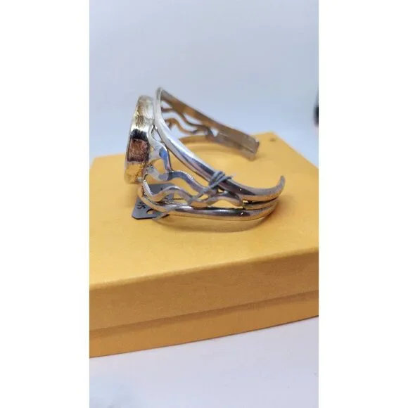 BraceletOval Peanut woodA+ Grade 40cm x 30 cm 925 Silver 42.2 gr Bracelet 20